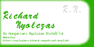 richard nyolczas business card